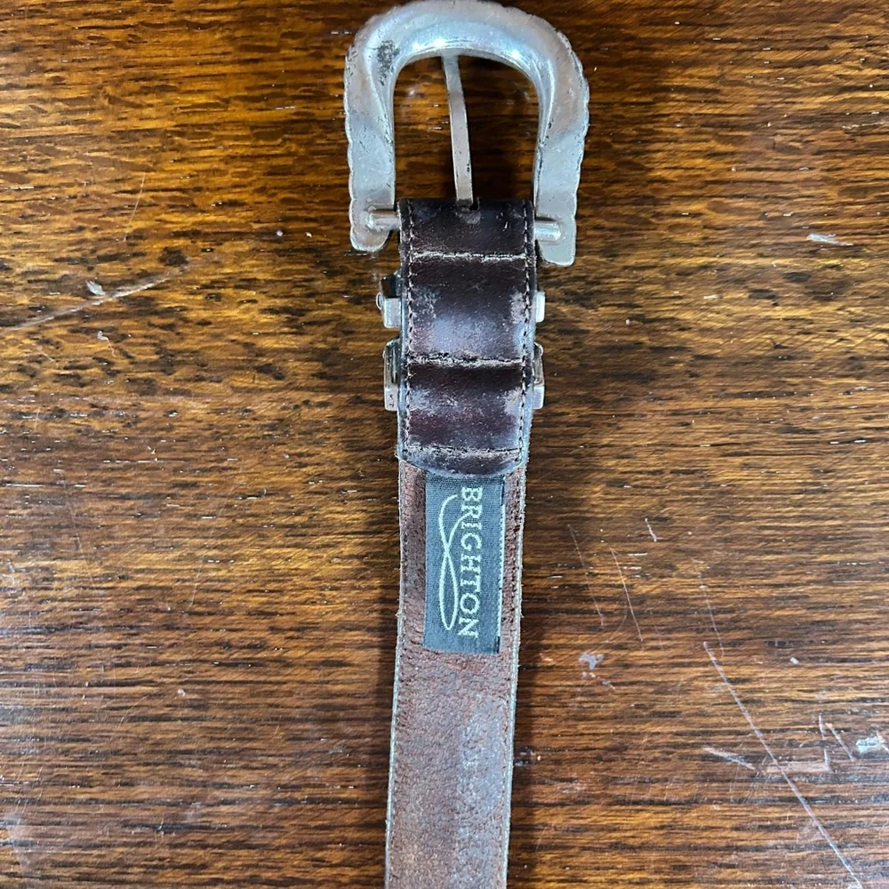 Brighton Distressed Leather Women's Belt Sz Medium